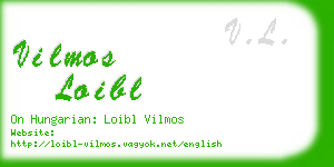 vilmos loibl business card